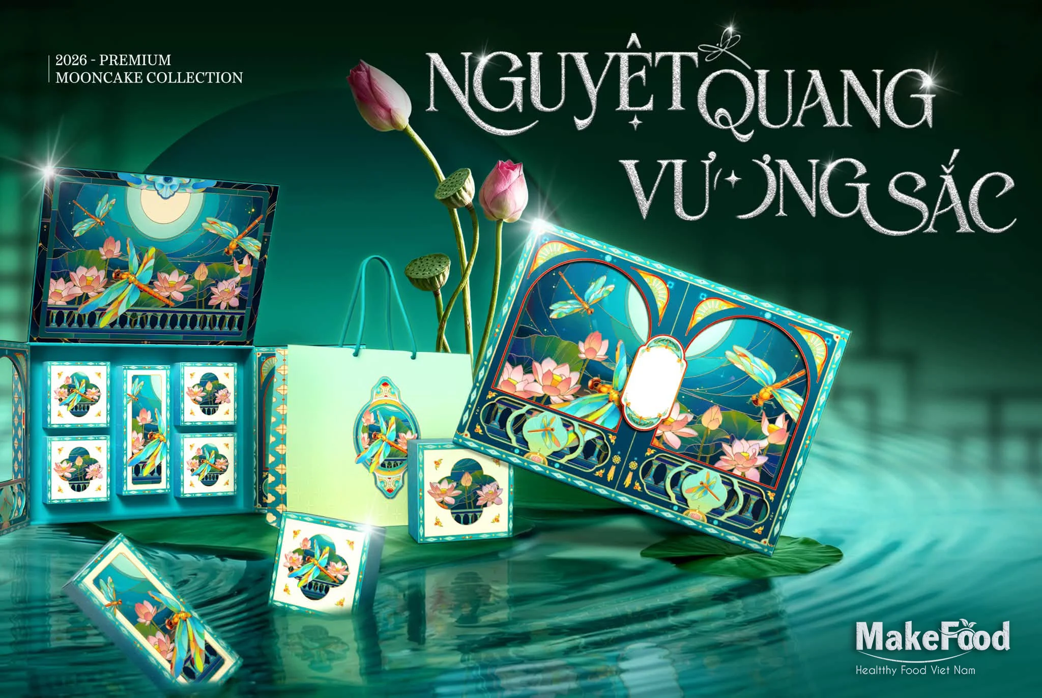 Bộ sưu tập Nguyệt Quang Vương Sắc — hộp quà Trung Thu cao cấp MakeFood
