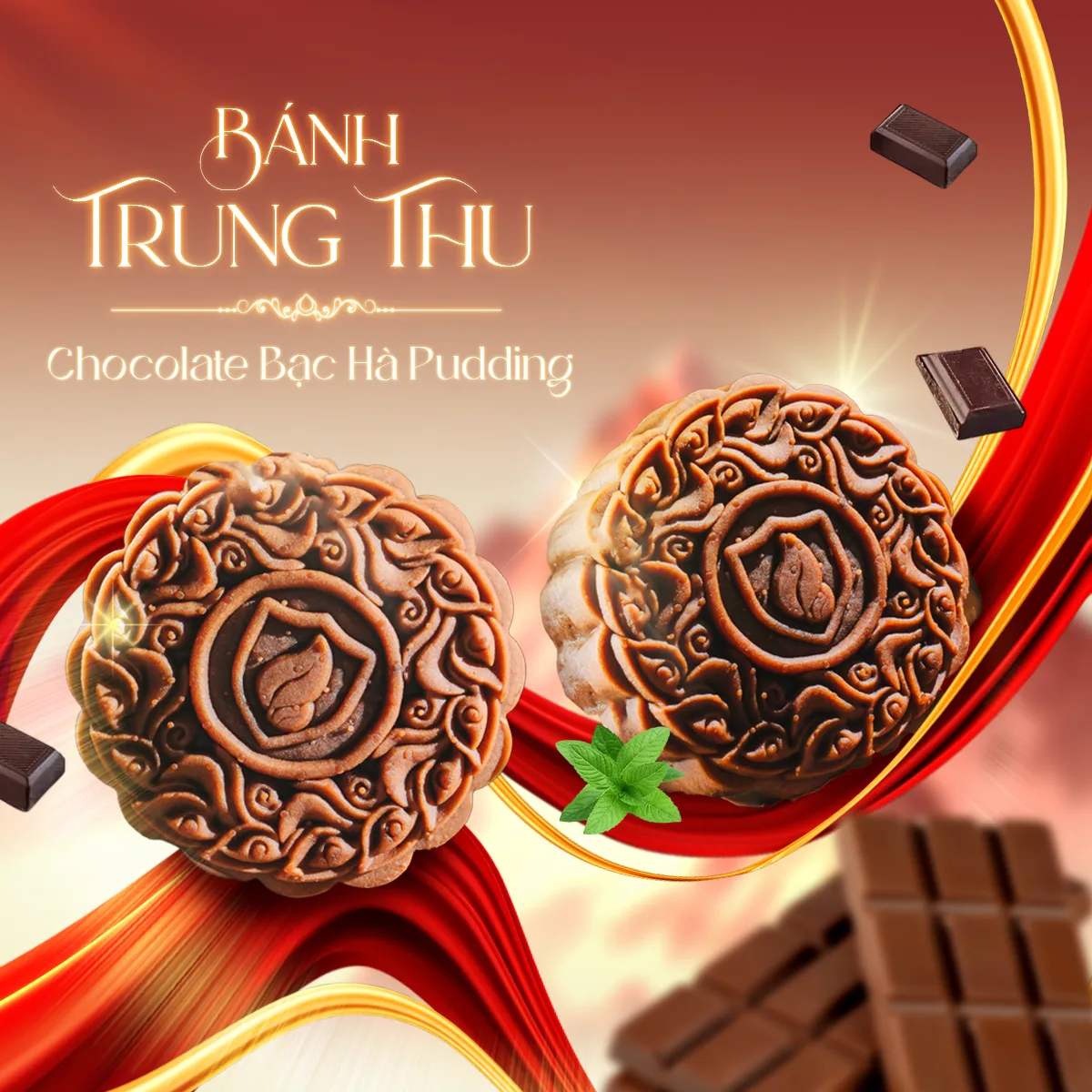 Bánh Chocolate Bạc Hà Pudding