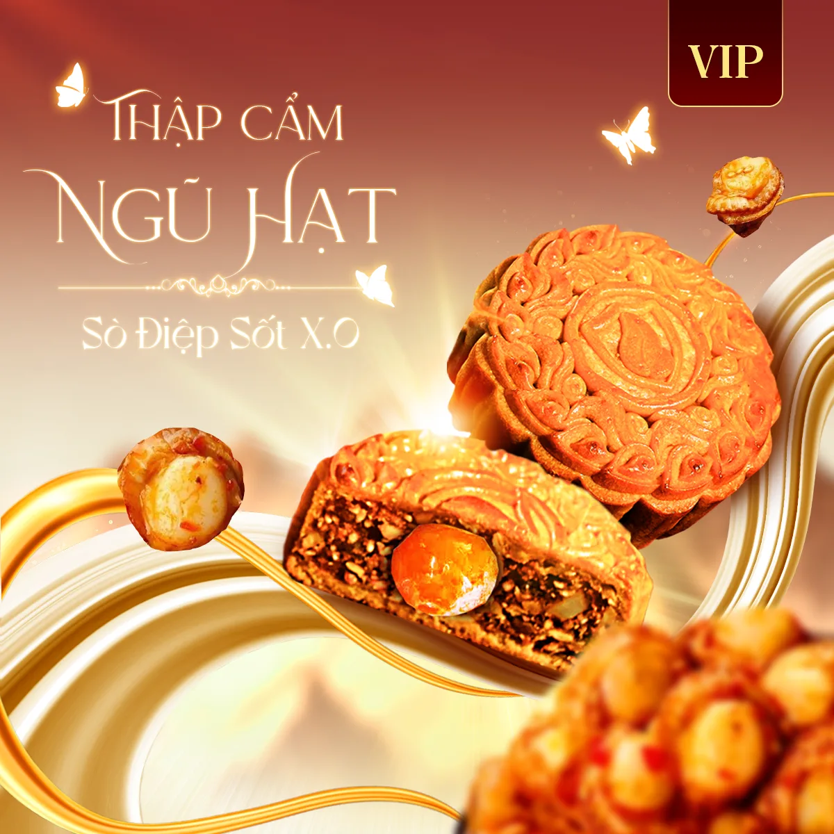 Bánh Thập Cẩm Ngũ Hạt Sò Điệp Sốt Bơ Tỏi